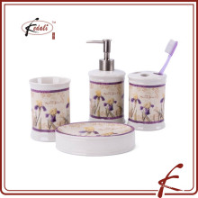 butterfly orchid design stoneware complete bathroom set for decor